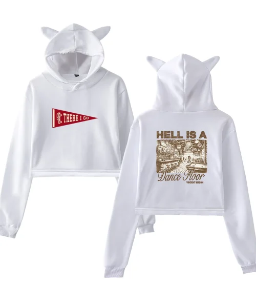 Vincent Mason Hell Is a Dance Floor Cropped Hoodie